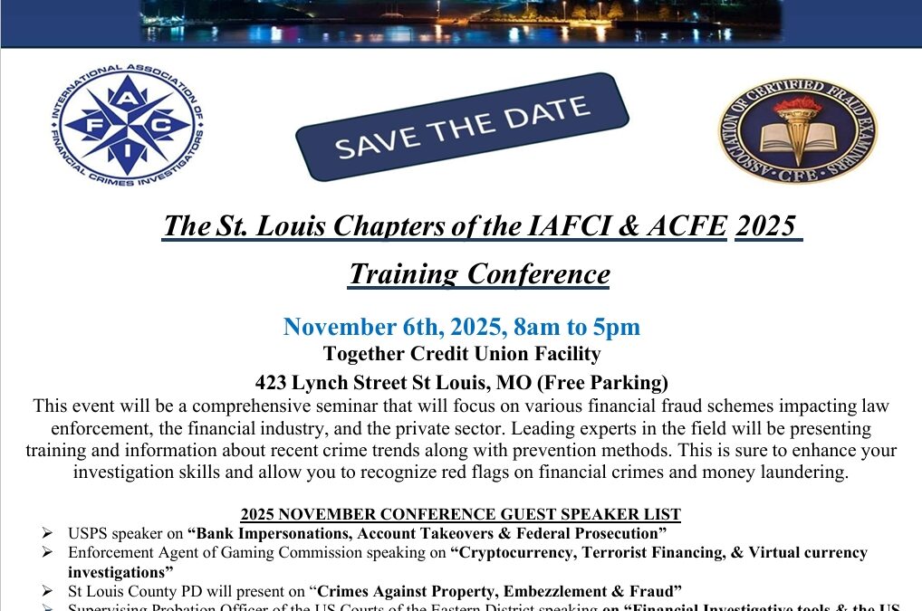 We’re kicking off the St. Louis IAFCI Chapter Conference Nov 6!